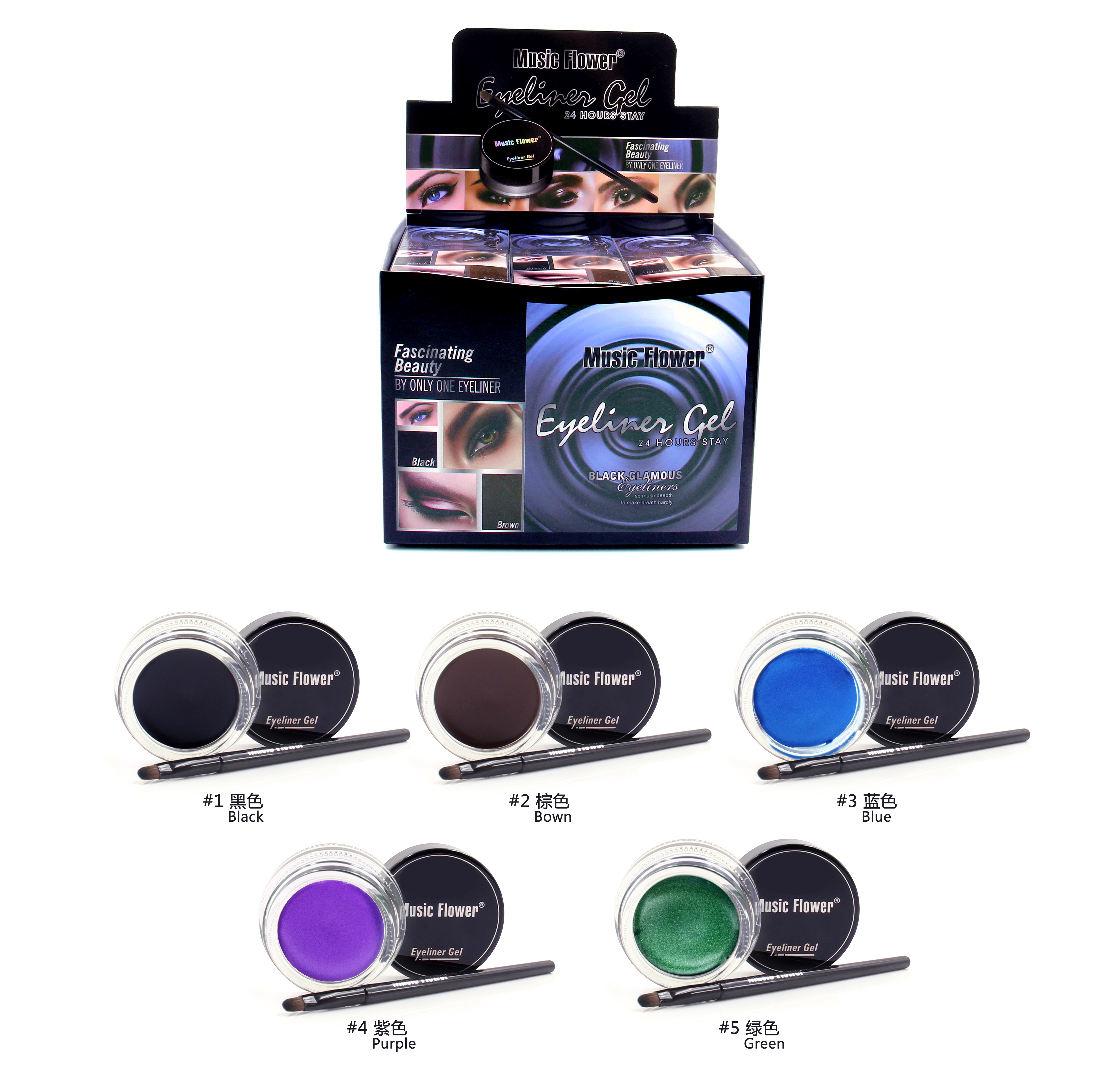 MUSIC FLOWER EYELINER GEL M5035